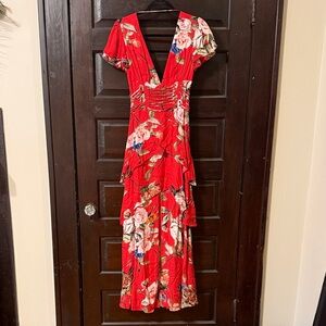 AFRM Floral Red Maxi Dress